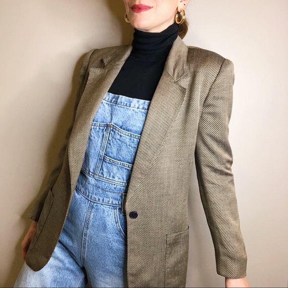 Dior Jackets & Blazers - Vintage 90s Christian Dior woven silk blend blazer